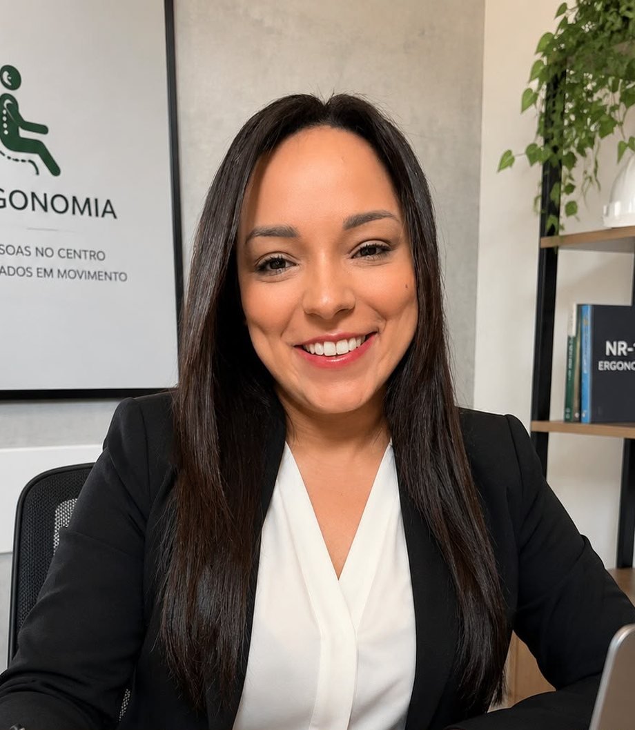 Nathalia Pimenta Nacle Abreu, fisioterapeuta e consultora em ergonomia, fundadora da NEXA Ergonomia